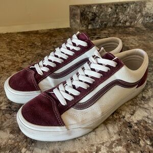 Burgundy Vans WORN TWICE